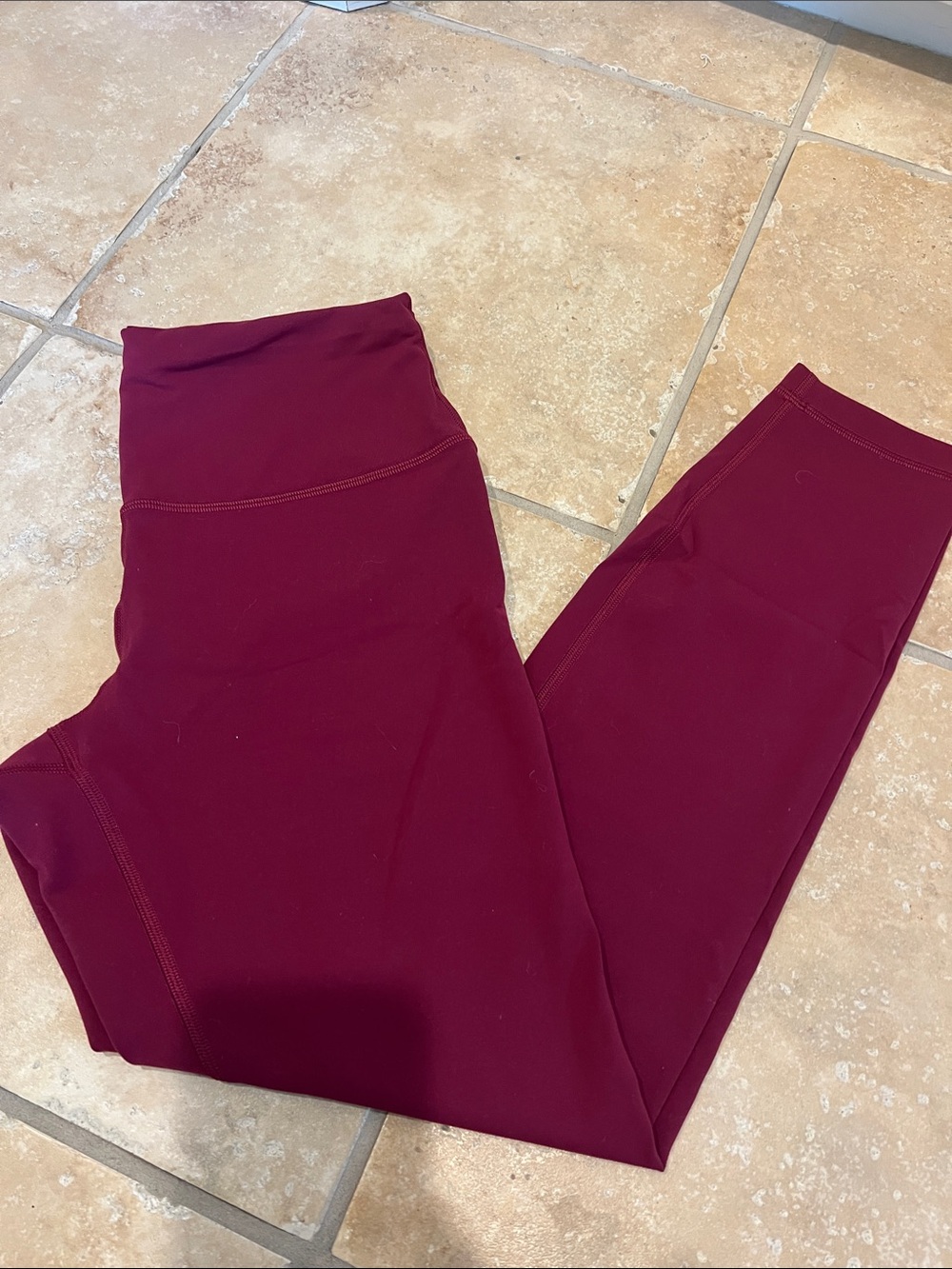 lululemon athletica Women’s Maroon High-Rise Leggings 25”